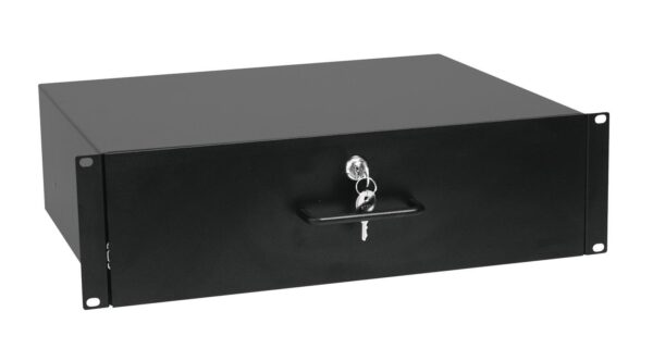 RACK-SCHUBLADE 3HE mit Schloß 87403-1