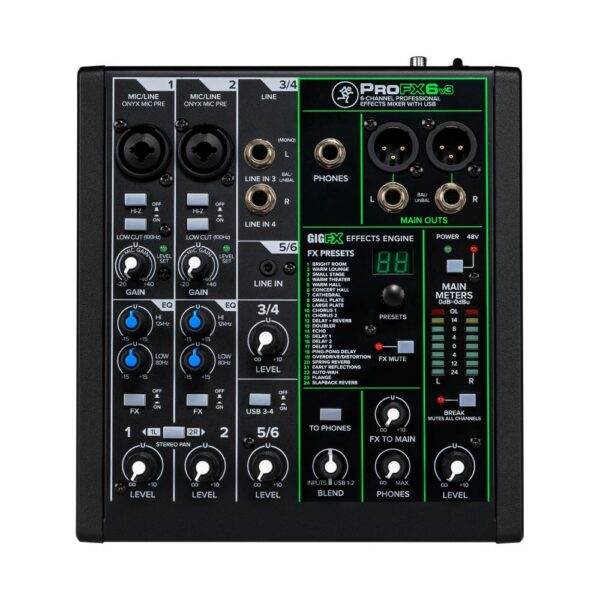 MACKIE ProFX-6v3.Mischpult 6-Kanal-1