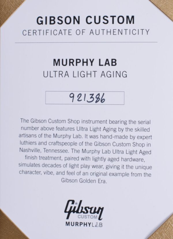 GIBSON 1959 Les Paul Standard Reissue Ultra Light Aged Factory Burst Murphy Lab -12
