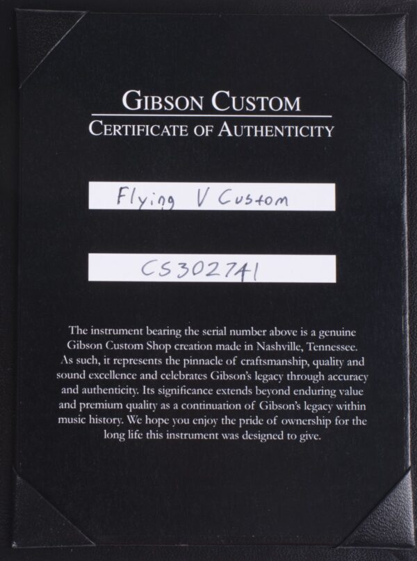 GIBSON Flying V Custom Shop Ebony-8