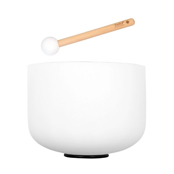 SELA 10" Crystal Singing Bowl Frosted 432 Hz in G    -2