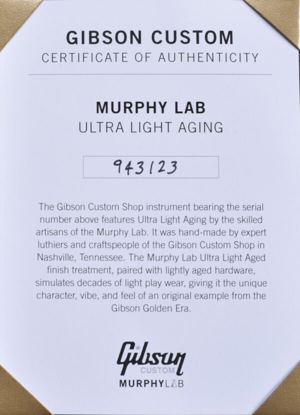 GIBSON 1959 Les Paul Standard Reissue Ultra Light Aged Factory Burst Murphy Lab -10