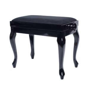 KLAVIERBANK DISC 107SM.4.041.89M Chippendale schwarz Lack Soft Velvet