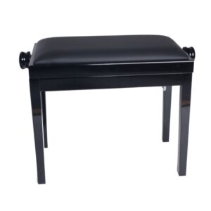 KLAVIERBANK DISC 105CapSS/2.041.12S gepolst.Bank Capiton Black High Gloss/Black Velvet