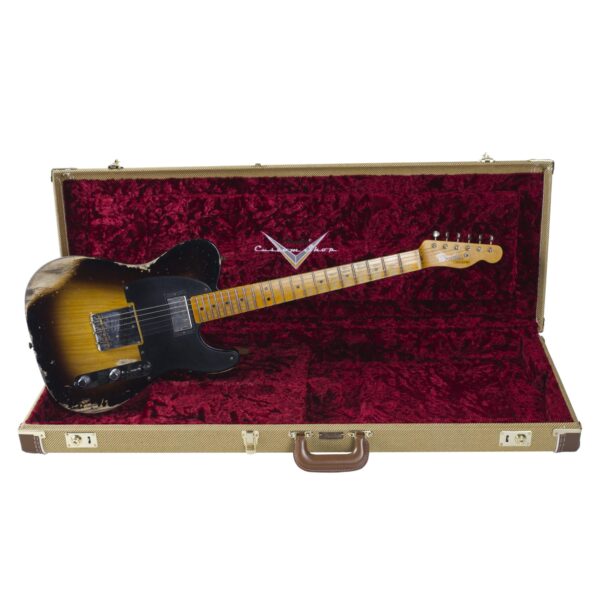 FENDER Custom Shop 1951 Telecaster Heavy Relic Wide Fade 2 Color Sunburst-10