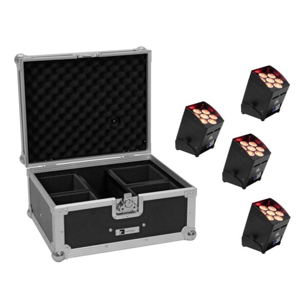 EUROLITE AKKU UP-7 QCL 4er Set im Case-1