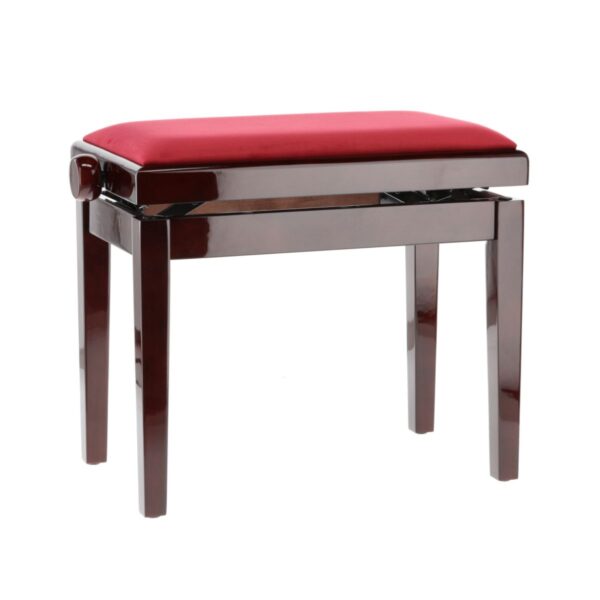 KLAVIERBANK GEWA Mahagoni hochglanz Sitz bordeaux-1