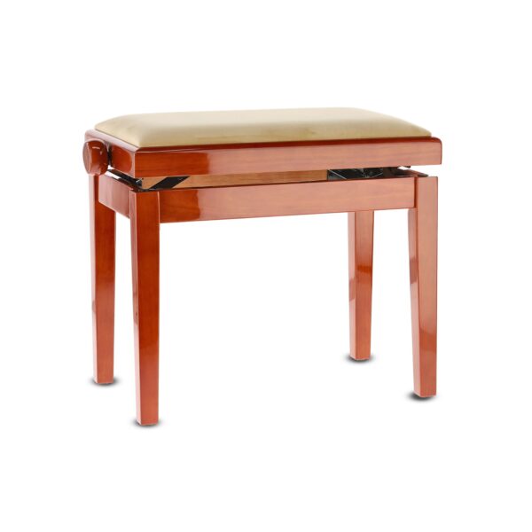 KLAVIERBANK GEWA Kirsch hochglanz Sitzbezug Beige-1