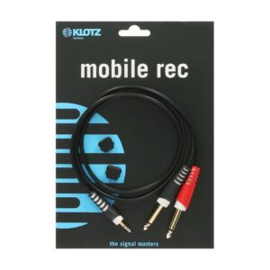 KLOTZ AY5-0100 Y-Kabel 1m St.MiniKli>2xKlinke