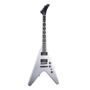 GIBSON Dave Mustaine Flying V EXP Silver Metallic B-Ware Lackschaden Zarge <BR>