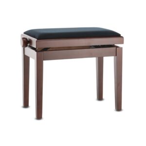 KLAVIERBANK GEWA Nussbaum dunkel matt Sitzbezug schwarz