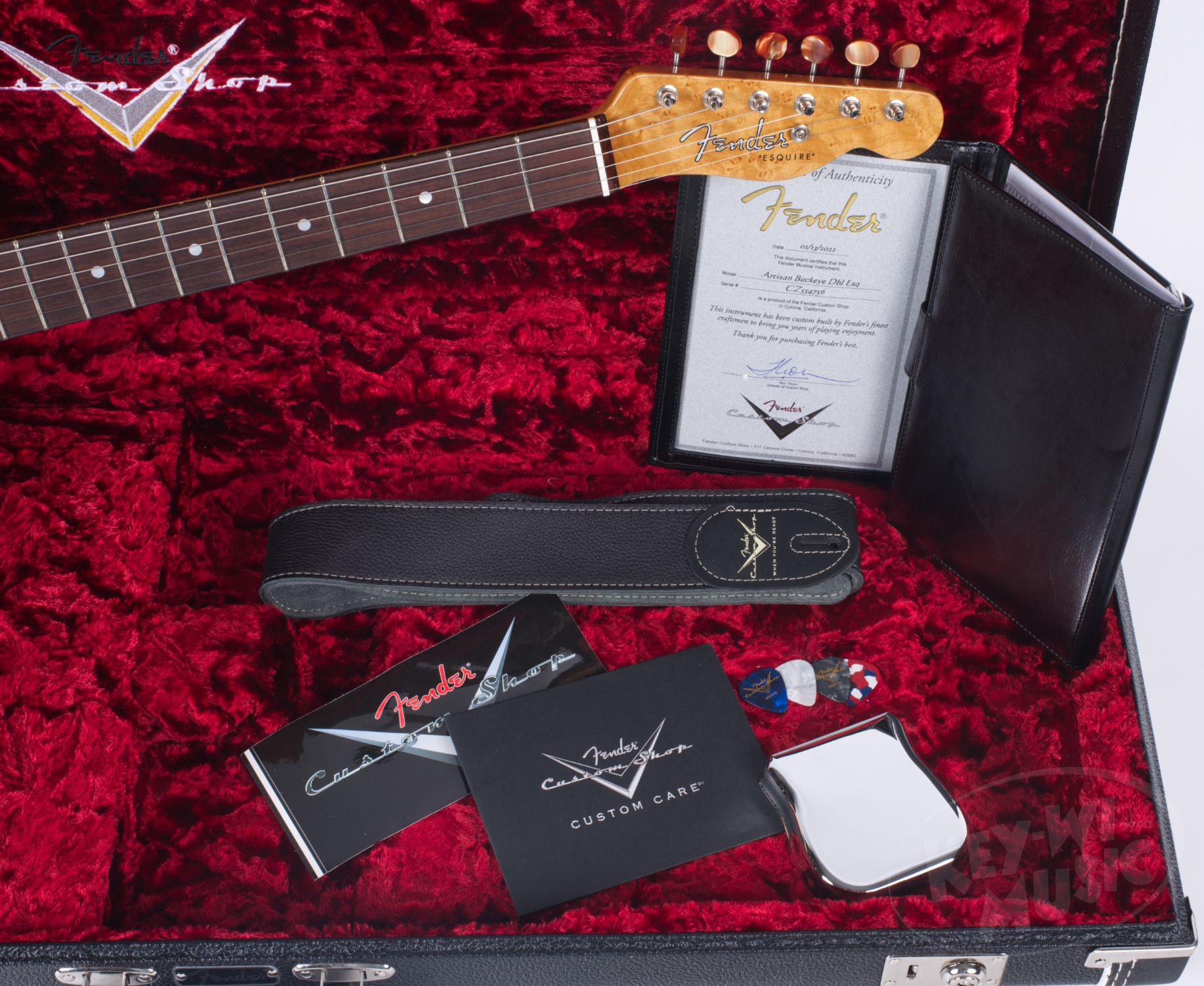 FENDER Custom Shop Artisan Buckeye Burl Double Esquire-14