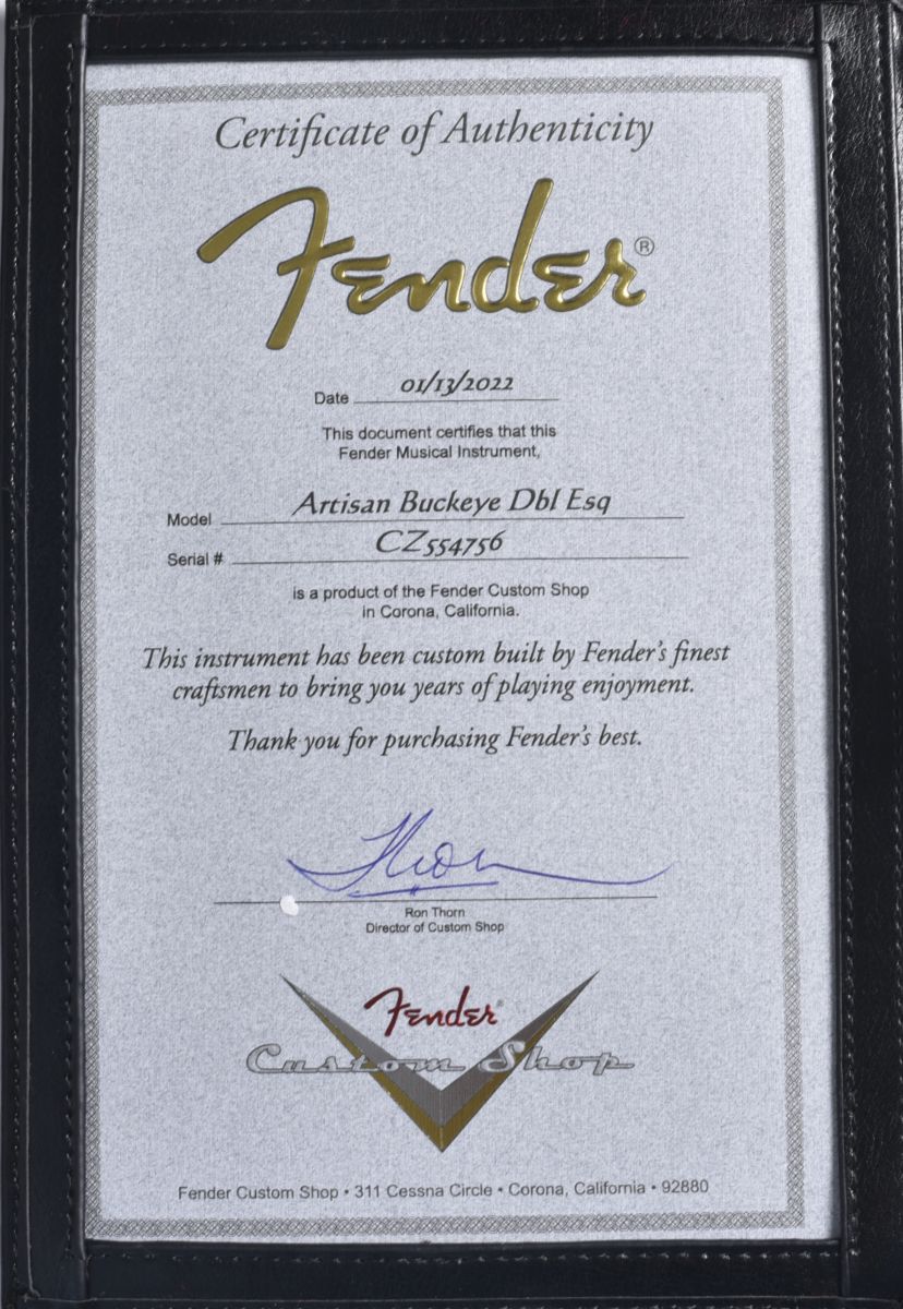 FENDER Custom Shop Artisan Buckeye Burl Double Esquire-15
