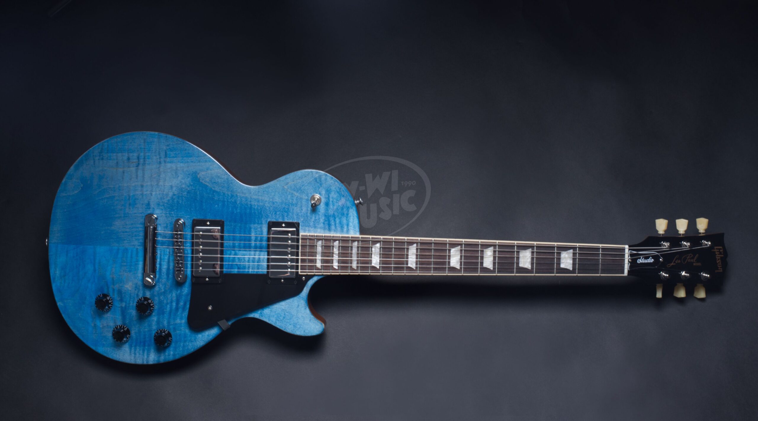 GIBSON Les Paul Studio Figured Ocean Blue-3
