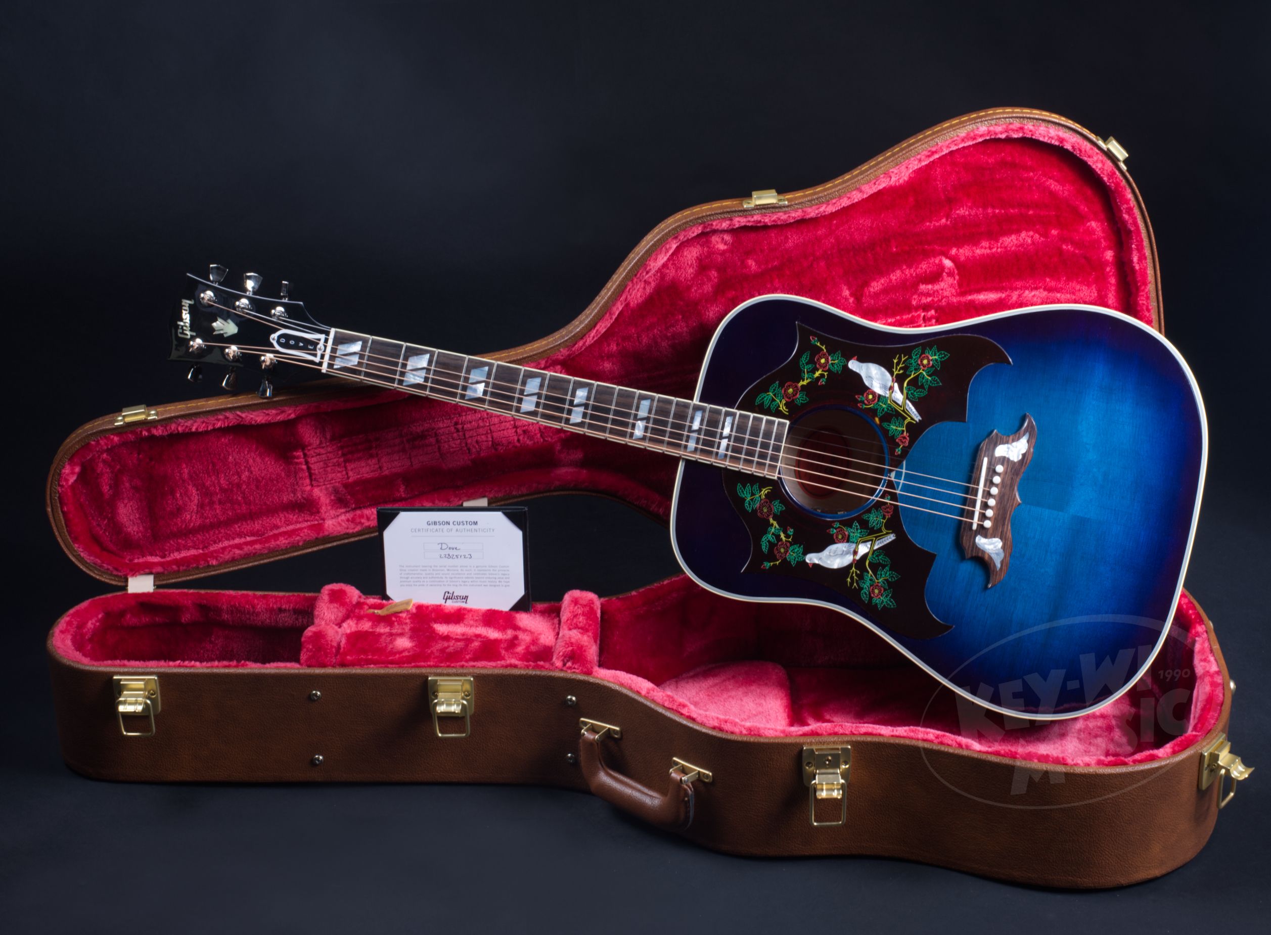 GIBSON Dove Original Collection Double Pickguard Blueberry Burst-10