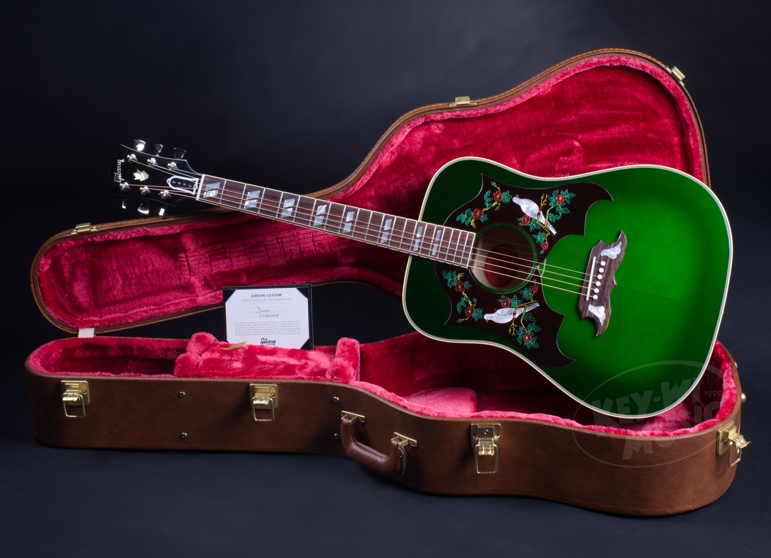 GIBSON Dove Original Collection Double Pickguard Emerald Green-10