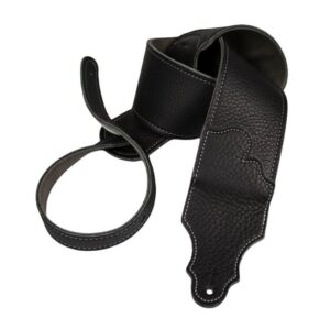 FRANKLIN 3” Black Glove Leather/Silver Stitching