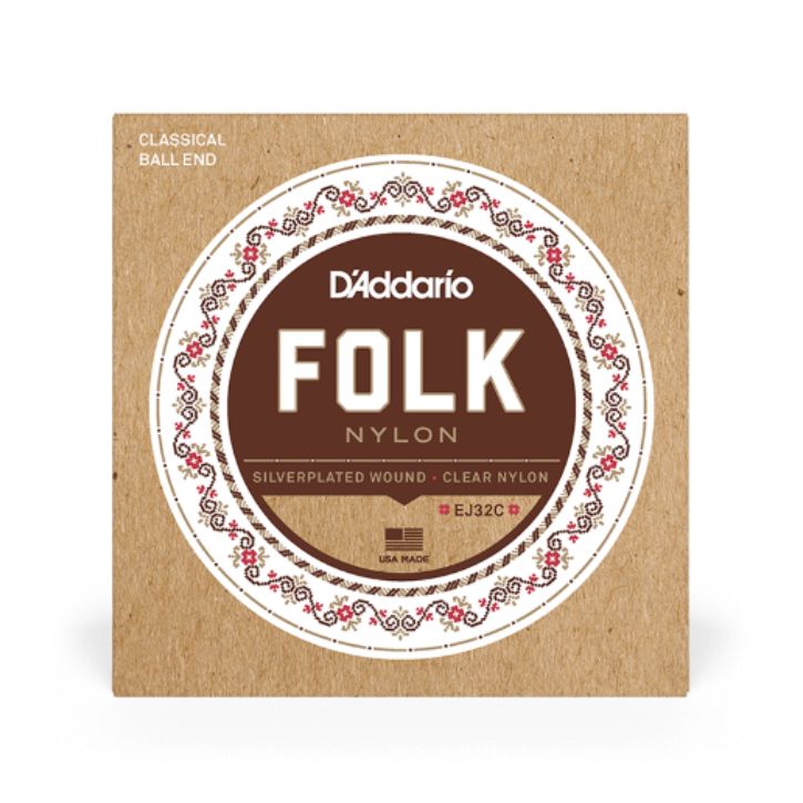 D ADDARIO EJ32C Folk Nylon/Ball End-1