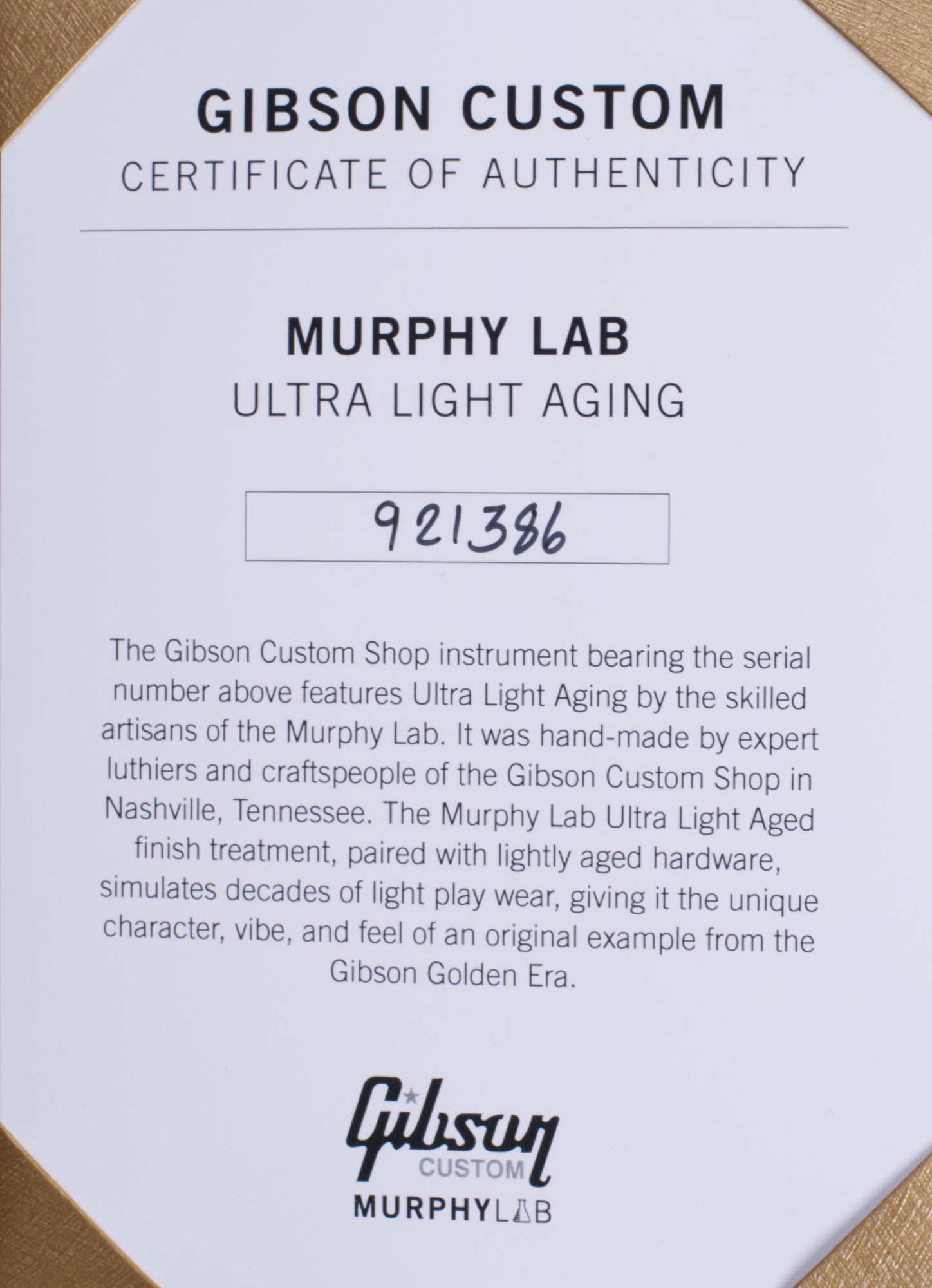 GIBSON 1959 Les Paul Standard Reissue Ultra Light Aged Factory Burst Murphy Lab -12