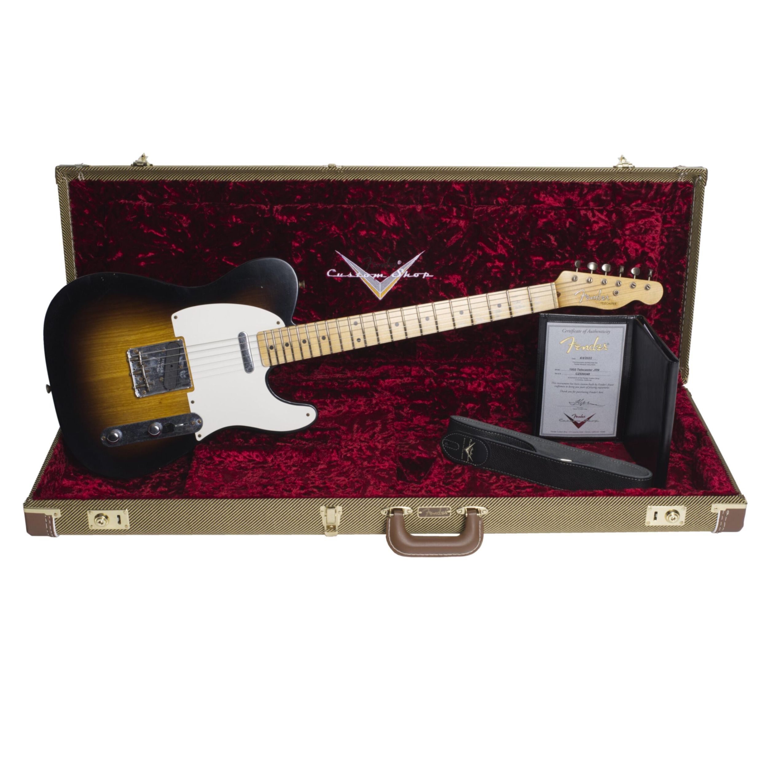 FENDER Custom Shop 1955 Telecaster Journeyman Relic Wide Fade 2 Color Sunburst-11