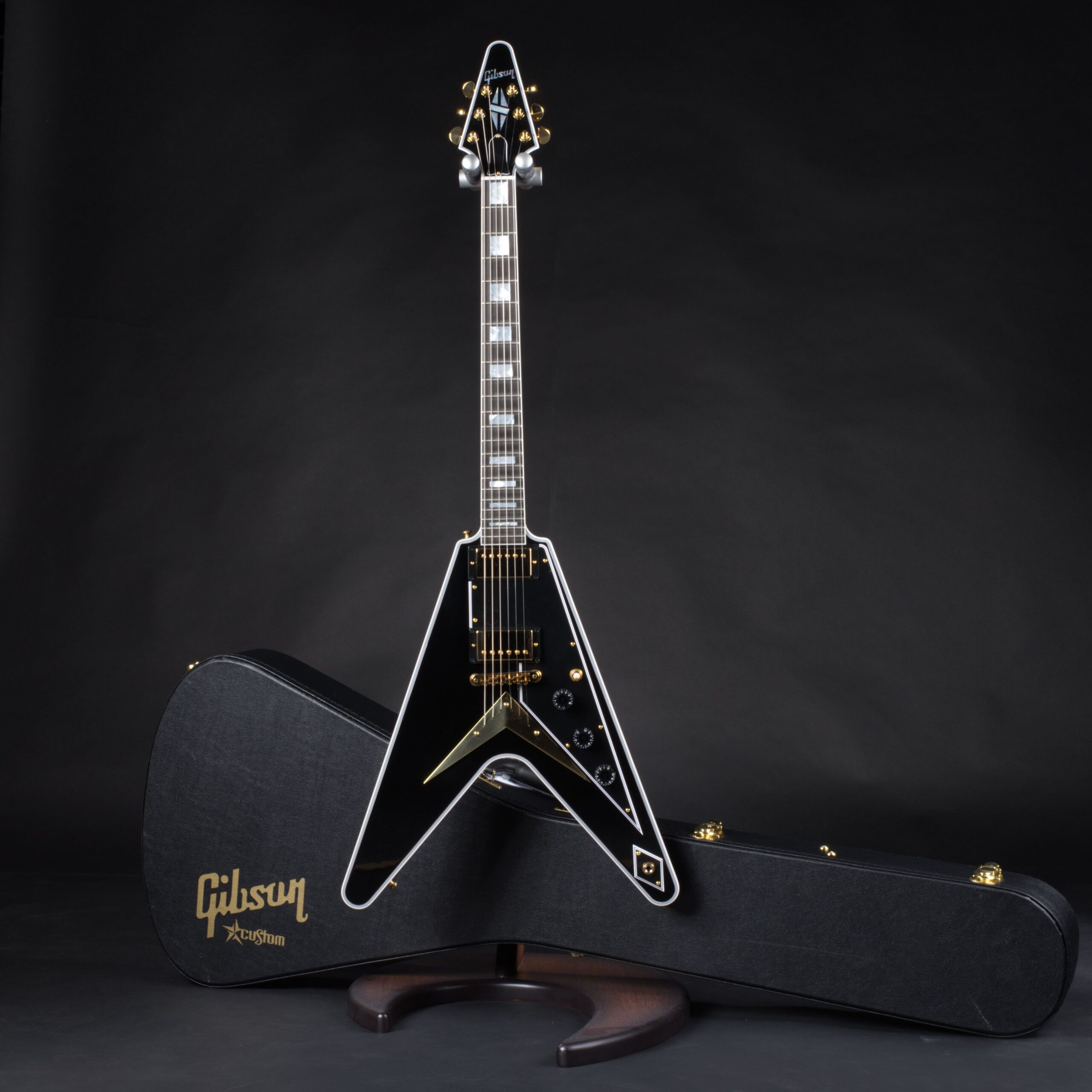 GIBSON Flying V Custom Shop Ebony-1