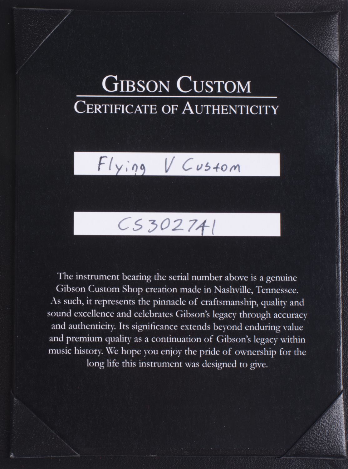 GIBSON Flying V Custom Shop Ebony-8