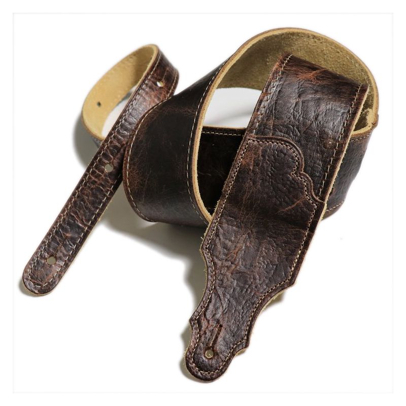 FRANKLIN 2.5'' Chocolate American Bison Leather w/Honey Suede Backing -1