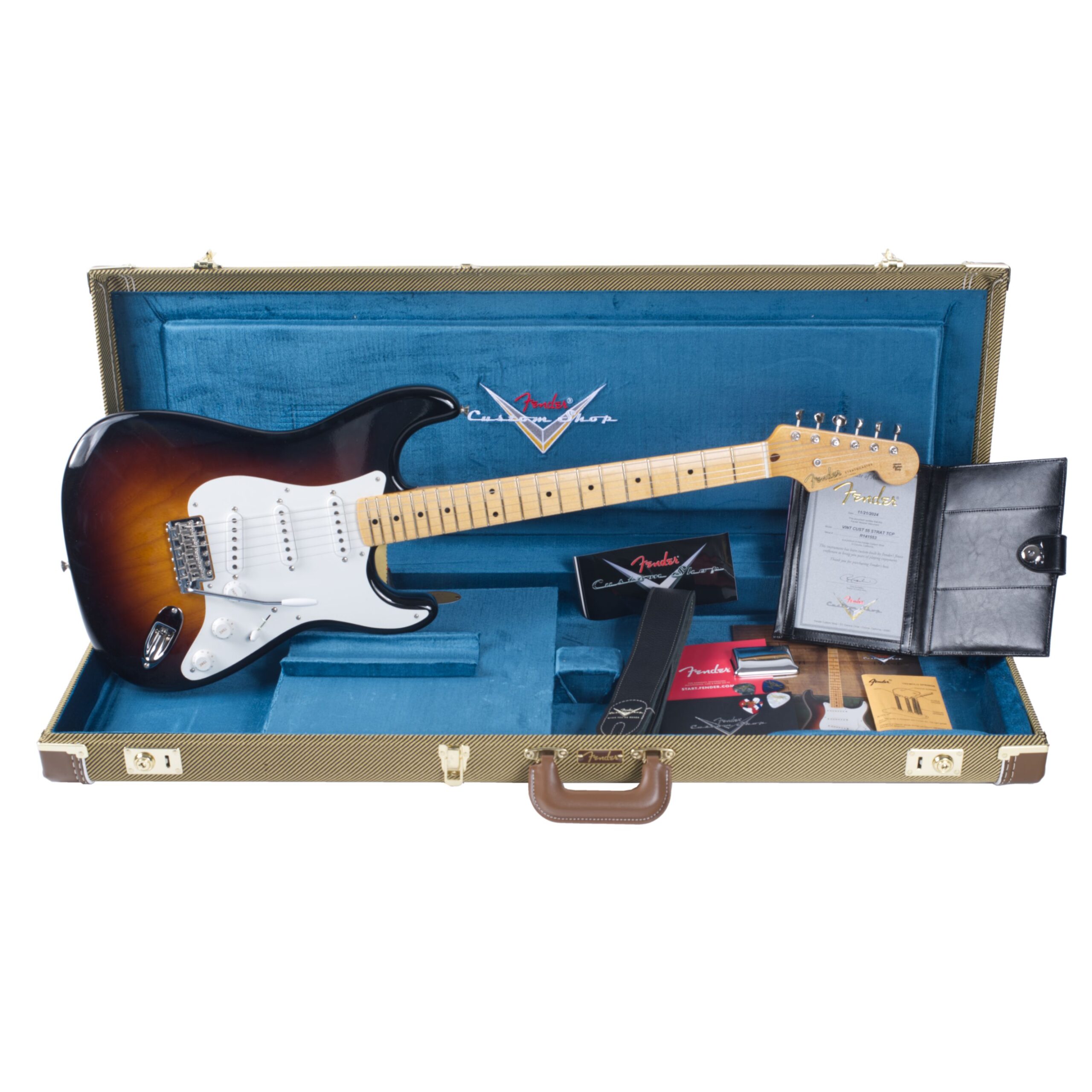 FENDER Custom Shop 1955 Stratocaster Wide-Fade 2-Color Sunburst-12