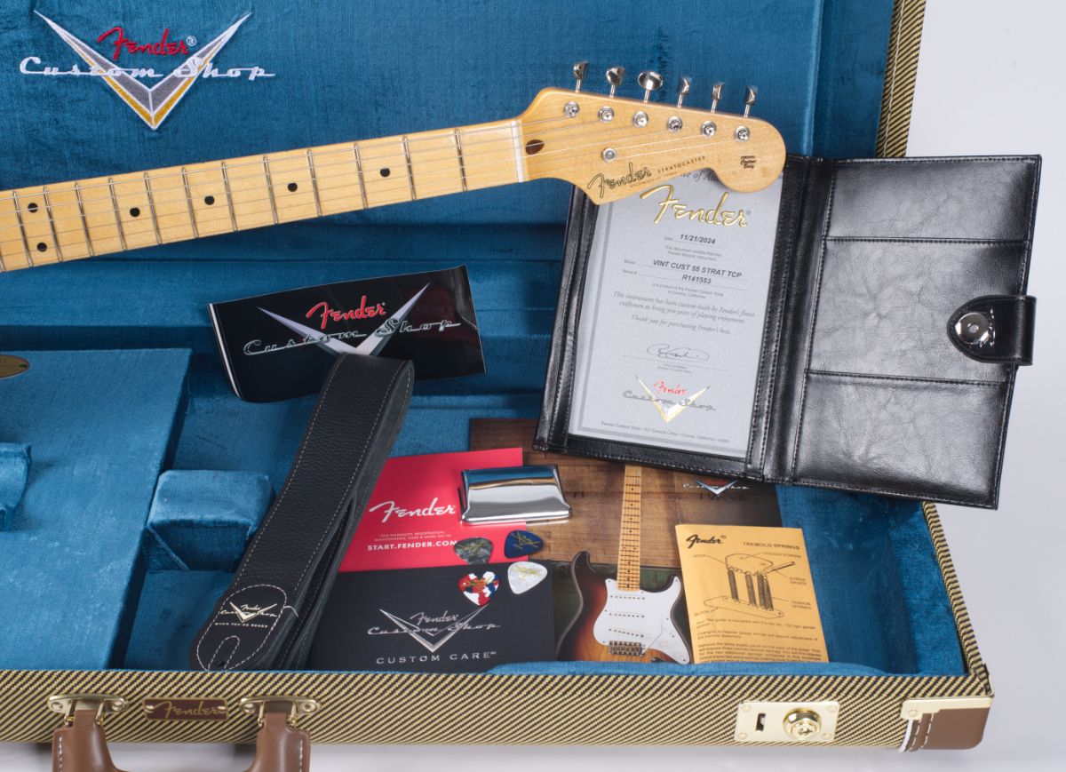 FENDER Custom Shop 1955 Stratocaster Wide-Fade 2-Color Sunburst-13