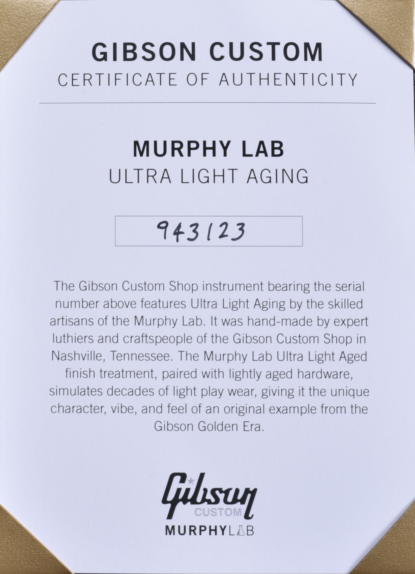 GIBSON 1959 Les Paul Standard Reissue Ultra Light Aged Factory Burst Murphy Lab -10