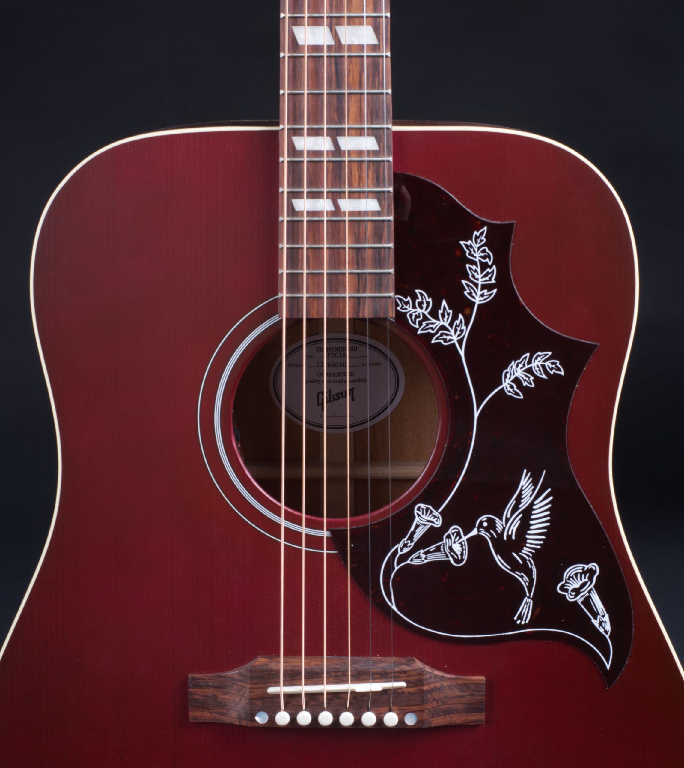 GIBSON Hummingbird Special Satin Wine Red-4