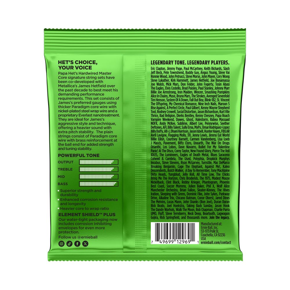 ERNIE BALL 2201 Papa Hets Hardwired Master Core Slinky Nickel 11-50-2