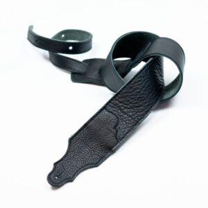 FRANKLIN 2.5” Black Glove Leather/Natural Stitching <BR>