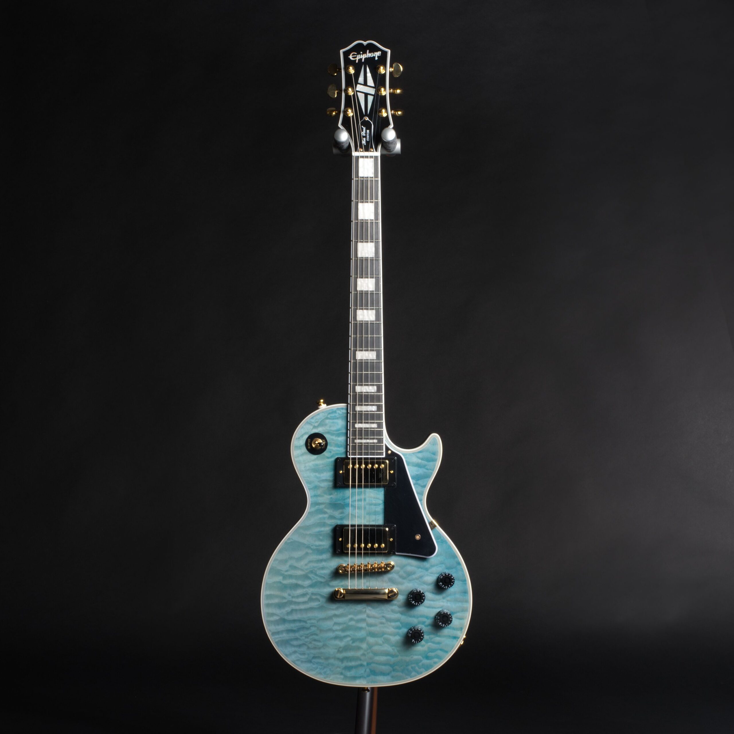 EPIPHONE Les Paul Custom Quilt Ocean Blue-1
