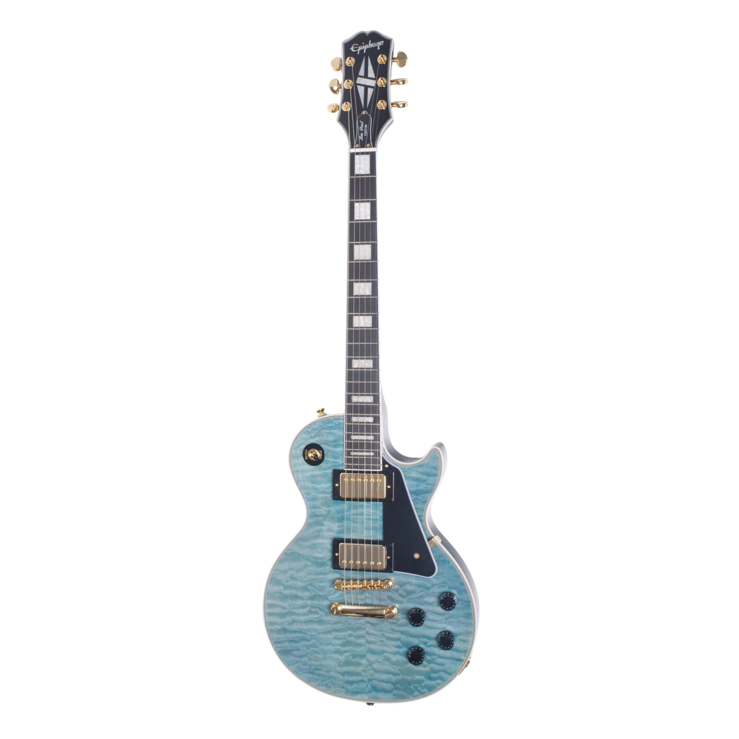 EPIPHONE Les Paul Custom Quilt Ocean Blue-2