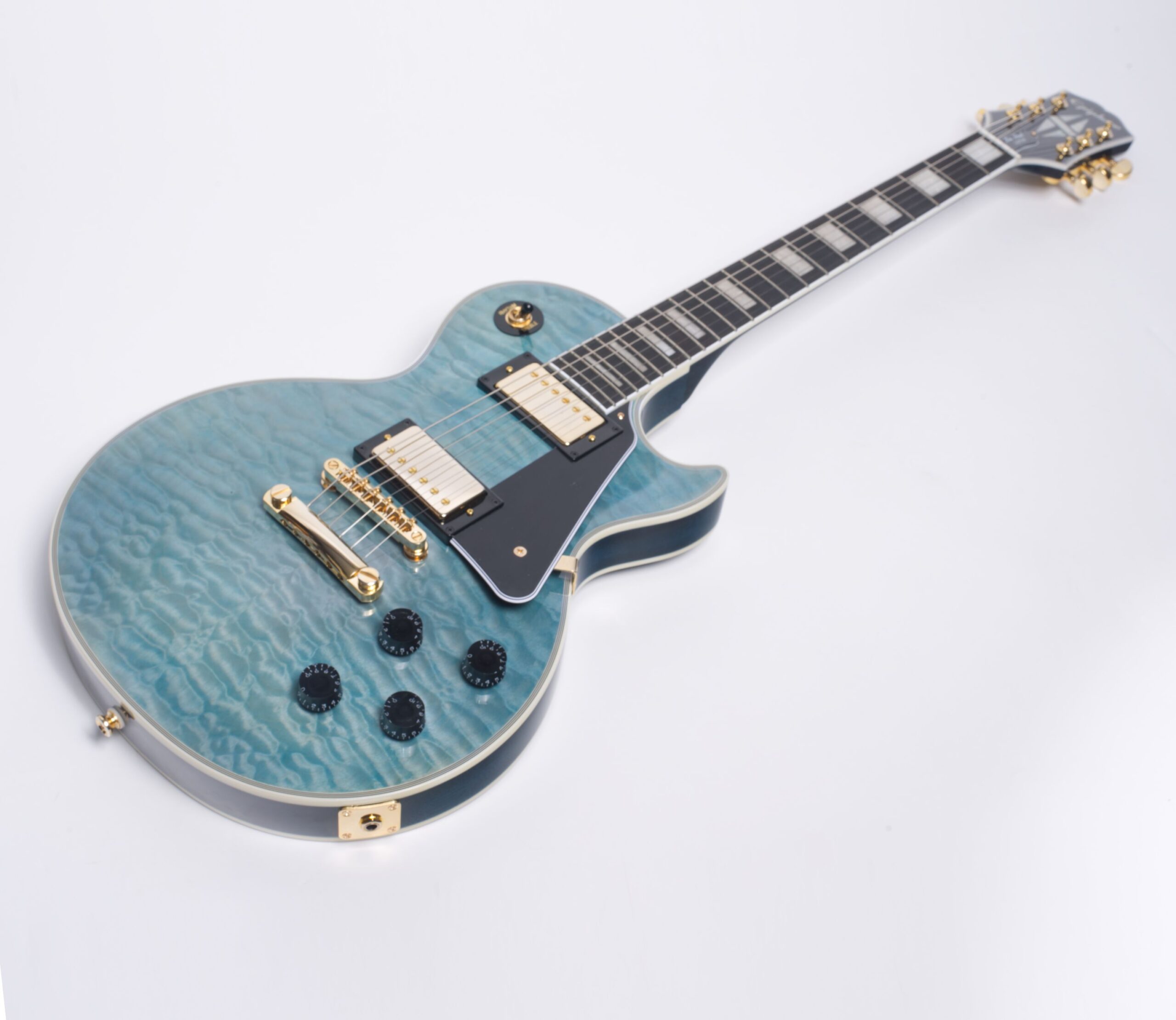EPIPHONE Les Paul Custom Quilt Ocean Blue-3
